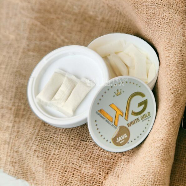 Hộp Snus 20 túi ngậm Nicotine White Gold Java hàm lượng Nic 25mg 3