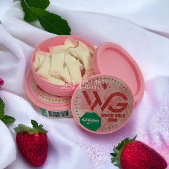 Hộp snus 20 túi ngậm nicotine White Gold Massivemint Mini hương bạc hà 3