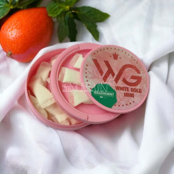 Hộp snus 20 túi ngậm nicotine White Gold Massivemint Mini hương bạc hà 4